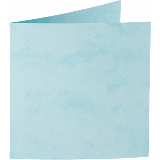(No. 31065) 6x kaart dubbel Marble 132x132mm hemelsblauw 200 grams 