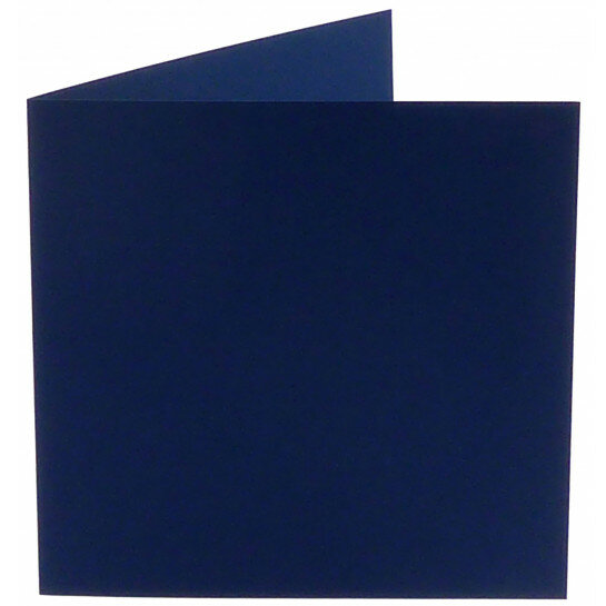 (No. 260969) 50x kaart dubbel Original 132x132mm marineblauw 200 grams