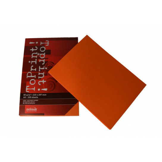 (No. 7128308) 100x papier ToPrint 80gr 210x297mm-A4 Orange(FSC Mix Credit) - UITLOPEND-