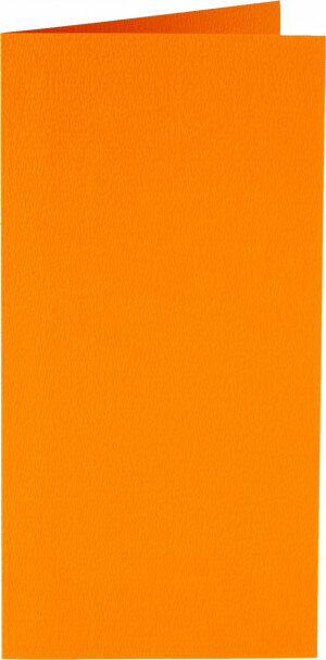 (No. 220911) 50x kaart dubbel staand Original 105x210mm-A5/6 oranje 200 grams 