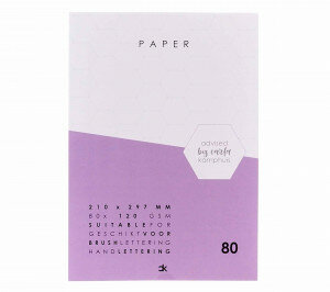 (No. 214860) A4 papierblok wit oefenpapier 120g 80 vel
