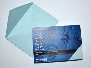 (No. 2378314) 25x envelop 114x162mm-C6 ToPrint lichtblauw 120 grams (FSC Mix Credit) - UITLOPEND-