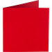 (No. 260918) 50x kaart dubbel Original 132x132mm rood 200 grams 