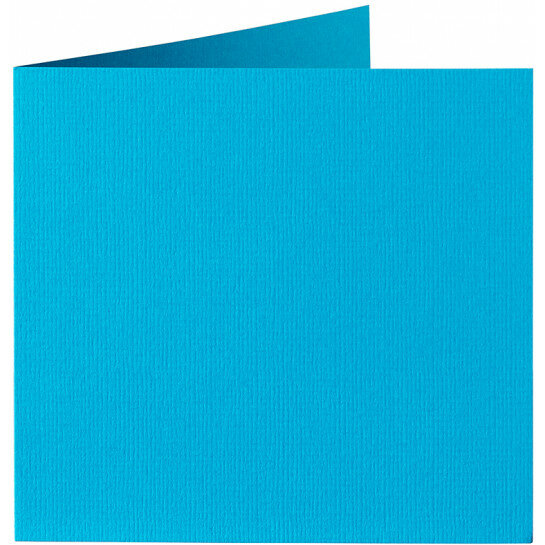 (No. 260965) 50x Doppelkarte quadratisch Original 132x132mm kornkornblau 200 Gramm