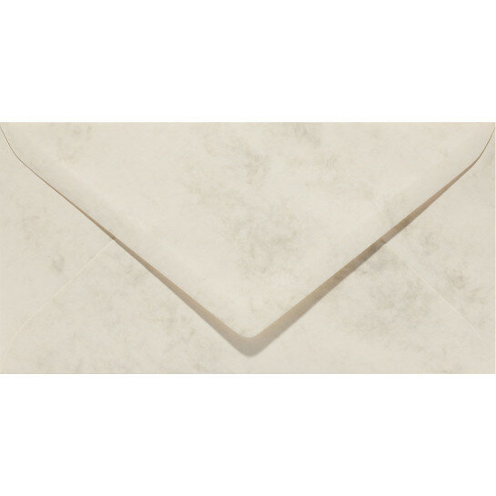 (No. 30562) 6x Umschlag DL 110x220mm Marble elfenbein 90 Gramm 