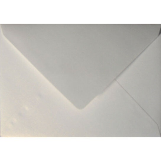 (No. 328330) 6x Umschlag Original Metallic 125x140mm Pearlwhite 120 Gramm 