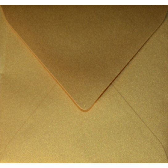 (No. 303333) 3x Umschlag Original Metallic 140x140mm Super Gold 120 Gramm 