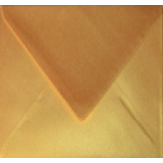 (No. 303339) 6x Umschlag Original Metallic 140x140mm Gold Pearl 120 Gramm 