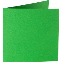 (No. 310907) 6x Doppelkarte quadratisch gefaltet 132x132mm Original grasgrün 200 Gramm (FSC Mix Credit) 