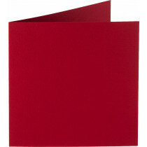 (No. 260943) 50x Doppelkarte quadratisch gefaltet 132x132mm Original weihnachtsrot 200 Gramm 