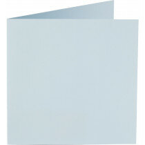 (No. 260956) 50x Doppelkarte quadratisch gefaltet 132x132mm Original babyblau 200 Gramm 