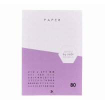 (No. 214860) A4 Papierblok Carla Kamphuis 80 vel/120 grs. wit oefenpapier