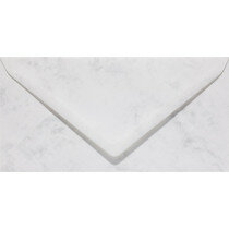 (No. 23861) 50x Umschlag DL 110x220mm Marble weissgrau 90 Gramm 