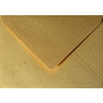 (No. 237333) 25x Umschlag Original Metallic 114x162mC6 Super Gold 120 Gramm (FSC Mix Credit) 