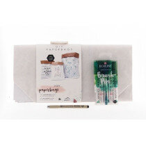 (No. 82202) Set paperbags Interior + fineliner & brushstifte