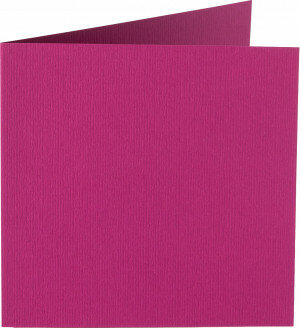 (No. 260913) 50x Doppelkarte quadratisch gefaltet 132x132mm Original purpurrot 200 Gramm 