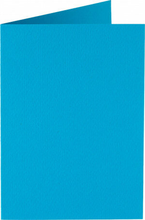 (No. 242949) 50x Doppelkarte stehend gefaltet 115x175mm Original himmelsblau 200 Gramm 
