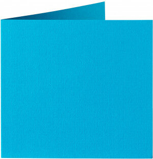 (No. 310965) 6x Doppelkarte quadratisch Original 132x132mm kornkornblau 200 Gramm (FSC Mix Credit)