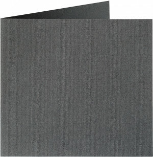 (No. 310971) 6x Doppelkarte quadratisch Original 132x132mm dunkelgrau 200 Gramm (FSC Mix Credit)