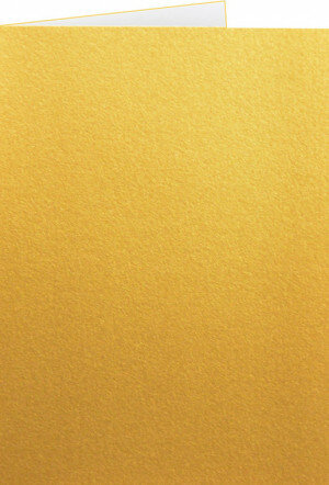 (No. 309339) 6x Doppelkarte stehend Original Metallic 105x148mm-A6 Gold Pearl 250 Gramm (FSC Mix Credit)