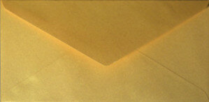 (No. 238333) 25x Umschlag Original Metallic 110x220mmDL Super Gold 120 Gramm (FSC Mix Credit) 