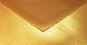 (No. 305339) 6x Umschlag Original Metallic 110x220mmDL Gold Pearl 120 Gramm (FSC Mix Credit) 