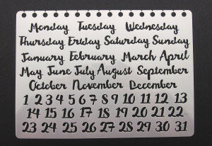 (No. 830211) Stencil month/days