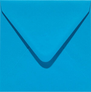 (No. 240949) 50x Umschlag quadratisch 160x160mm Original himmelsblau 105 Gramm (FSC Mix Credit) 