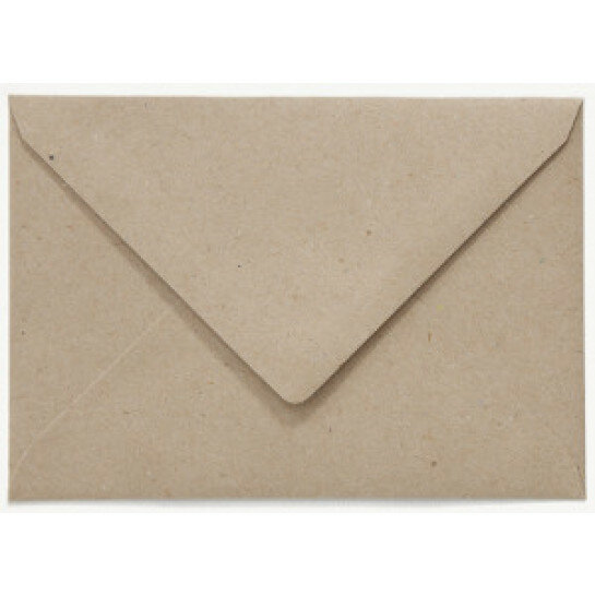 (No. 331322) 6x enveloppe mini 60x90mm Recycled Kraft gris 100 g/m² (FSC Recycled 100%)