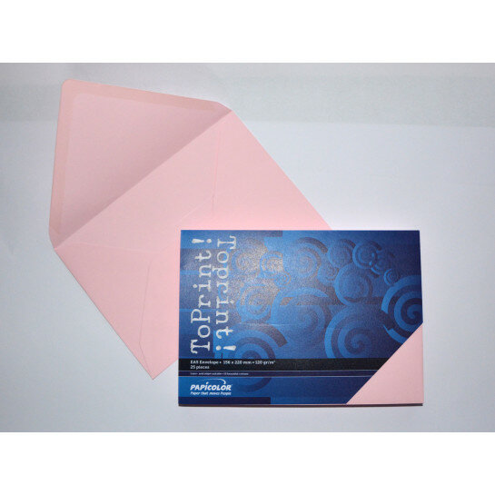 (No. 2358302) 25x enveloppe ToPrint 156x220mm A5 rosa 120 g/m² (FSC Mix Credit) - TERMINÉ -