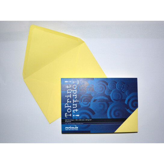 (No. 2358304) 25x enveloppe ToPrint 156x220mm A5 medium yellow 120 g/m² (FSC Mix Credit) - TERMINÉ -