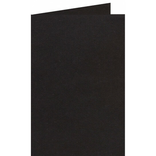 (No. 206324) 50x carte double debout 148x210mm- A5 Recycled Kraft noir 220 g/m² (FSC Recycled Credit) 