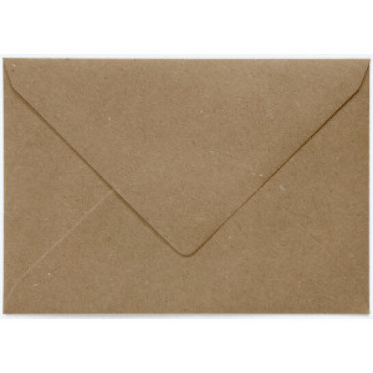 (No. 237323) 50x enveloppe C6 recycled kraft camel nature 114 x 162 mm - 100 g/m² (FSC Recycled 100%)