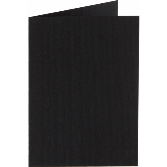 (No. 309901) 6x carte double debout Original 105x148mmA6 noir de jais 200 g/m² (FSC Mix Credit) 
