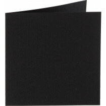 (No. 311901) 6x carte double debout Original 152x152mm noir de jais 200 g/m² (FSC Mix Credit) 