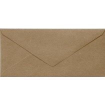 (No. 238323) 50x enveloppe 110x220mm- DL Recycled Kraft brun 100 g/m² (FSC Recycled 100%)