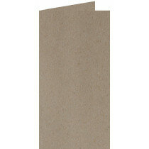 (No. 220322) 50x carte double debout 105x210mm- DL Recycled Kraft gris 220 g/m² (FSC Recycled 100%)