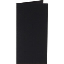 (No. 220901) 50x carte double debout Original 105x210mm-A5/6 noir de jais 200 g/m² 