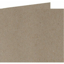 (No. 248322) 50x carte double debout 152x152mm Recycled Kraft gris (FSC Recycled 100%)