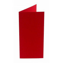 (No. 220918) 50x carte double debout Original 105x210mm-A5/6 rouge 200 g/m² 