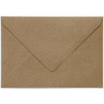(No. 270323) 50x enveloppe mini 60x90mm Recycled Kraft brun 100 g/m² (FSC Recycled 100%)