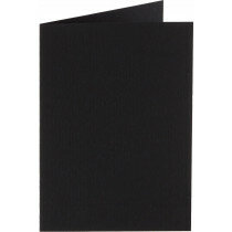 (No. 242901) 50x carte double debout Original 115x175mm noir de jais 200 g/m² 