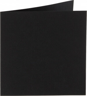 (No. 260901) 50x carte double Original 132x132mm noir de jais 200 g/m² 