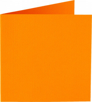 (No. 260911) 50x carte double Original 132x132mm orange 200 g/m² 