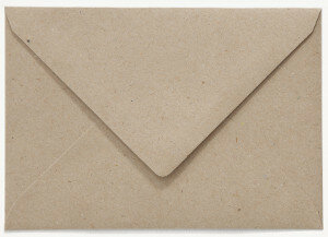 (No. 270322) 50x enveloppe mini 60x90mm Recycled Kraft gris 100 g/m² (FSC Recycled 100%)