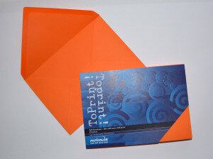 (No. 2358308) 25x enveloppe ToPrint 156x220mm A5 orange 120 g/m² (FSC Mix Credit) - TERMINÉ -