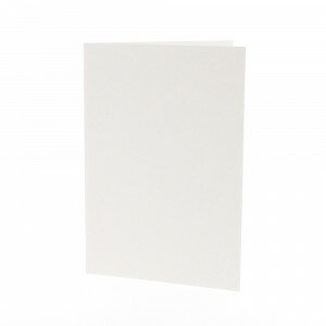 (No. 206321) 50x carte double debout 148x210mm- A5 Recycled Kraft blanc 220 g/m² (FSC Recycled Credit) 