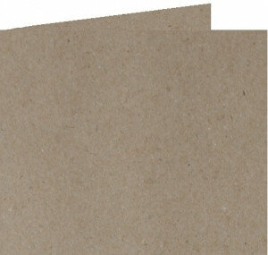 (No. 260322) 50x Carte Double 132x132mm recycling gris 220 g/m² (FSC Recycled 100%)