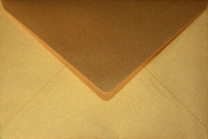 (No. 235333) 25x enveloppe Original Metallic 156x220mm-EA5 Super Gold 120 g/m² 